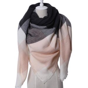 Triangle Pink Black Scarves NWT